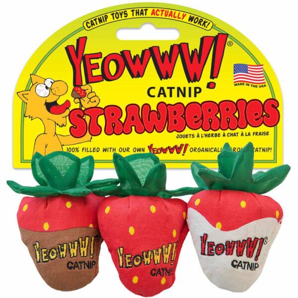 Yeowww Catnip Jordbær Mix 3stk