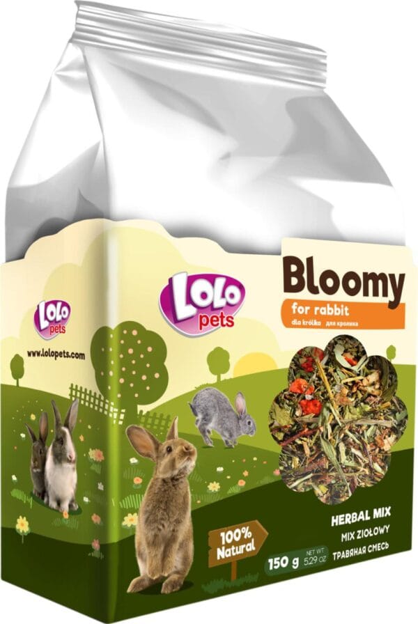 LoloPets Bloomy Urtemix Kanin 150g