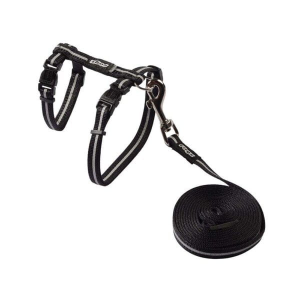 Rogz Alleycat Sele m/kobbel Svart m/refleks S 11mmx24-40cm