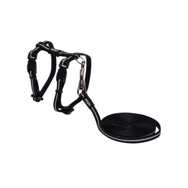 Rogz Alleycat Sele m/kobbel Svart m/refleks XS 8mmx19-30cm