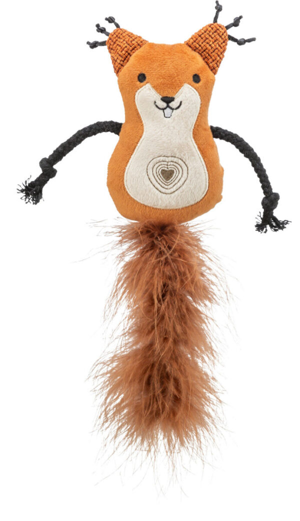 Katteleke ekorn i plysj 12cm/24cm