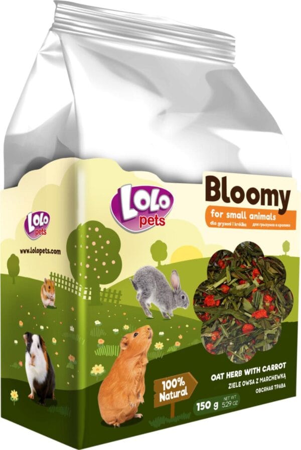LoloPets Bloomy Grønn havre m/gulrot 150g