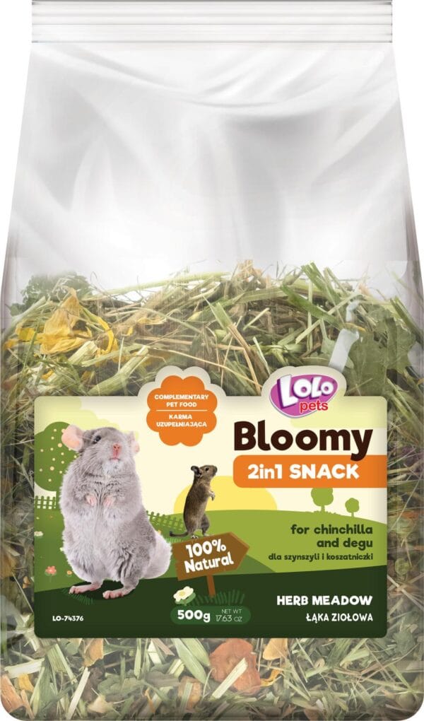 LoloPets Bloomy 2in1 Snacks Urteeng Chinchilla/degus 500g