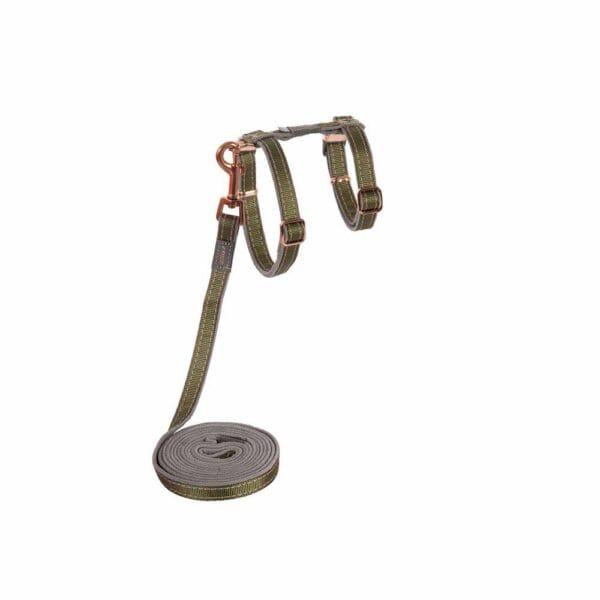 Rogz Urbancat Sele m/kobbel Olivengrønn 11mmx24-40cm