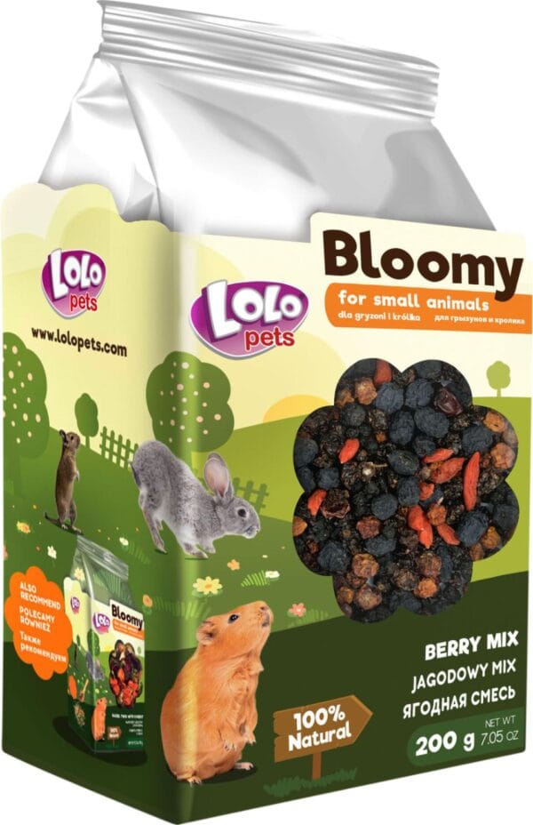 LoloPets Bloomy Bærmix 200g