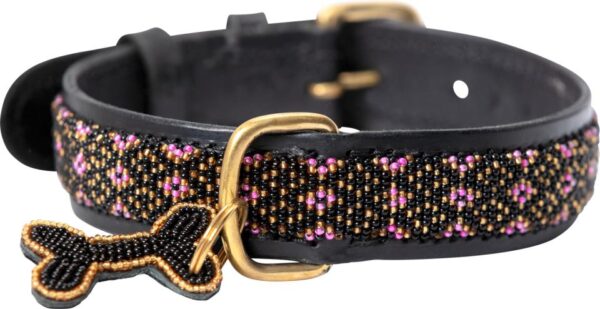 Kampuni lærhalsbånd Faraja Pink S 46x2,5cm