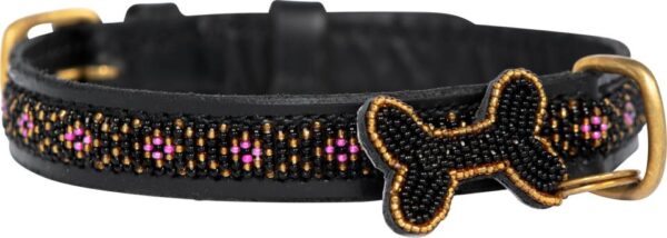 Kampuni lærhalsbånd Skinny Faraja Pink L 61x2,1cm