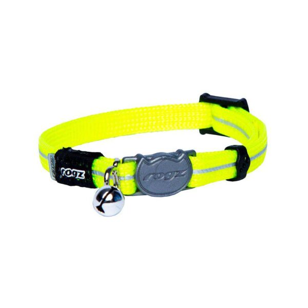 Rogz Alleycat Halsbånd Gul m/refleks XS 8mmx16,5-23cm