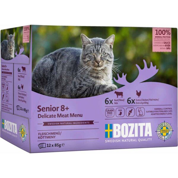 Bozita Feline Senior Meat In Sauce Multibox 12x85g