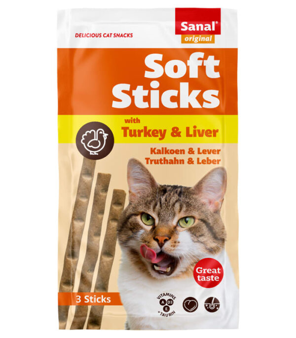 Sanal Softsticks m/kalkun & lever 3stk