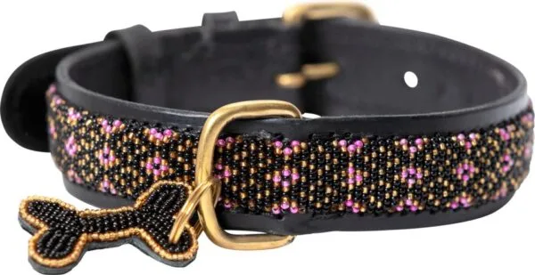 Kampuni lærhalsbånd Faraja Pink M 53x3,0cm