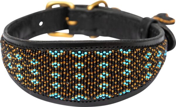 Kampuni lærhalsbånd Lucher Faraja Turkis Micro 38x1,9-4,0cm