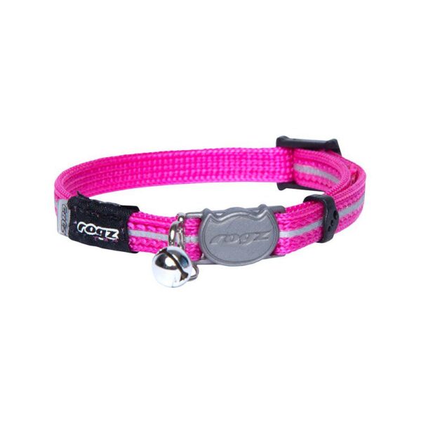 Rogz Alleycat Halsbånd Rosa m/refleks XS 8mmx16,5-23cm