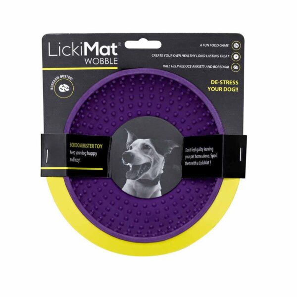 Lickimat Wobble skål lilla ø17x17x8cm