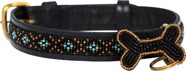 Kampuni lærhalsbånd Skinny Faraja Turkis M 53x2,1cm