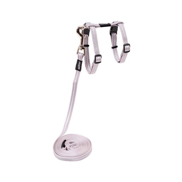 Rogz Alleycat Sele m/kobbel Silver m/refleks S 11mmx24-40cm