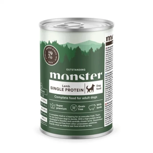 Monster Dog Adult Single Lamb boks 400g