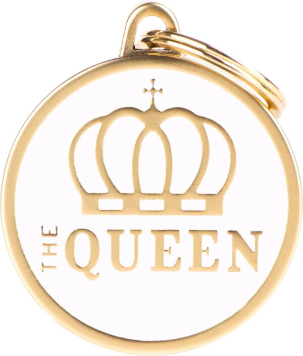 My Family Tags hvit "the Queen" L