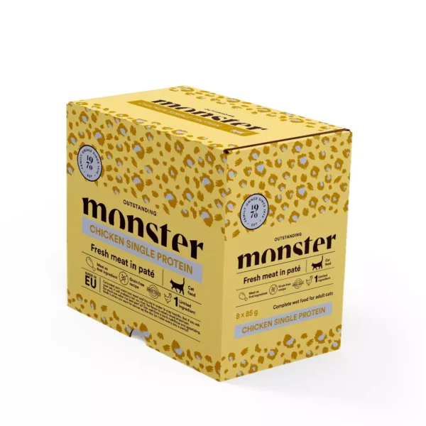 Monster Cat Adult Chicken Pouches 8x85g