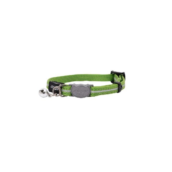 Rogz Alleycat Halsbånd Grønn m/refleks XS 8mmx16,5-23cm