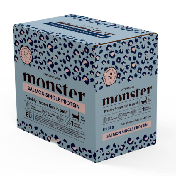 Monster Cat Adult Salmon Pouches 8x85g