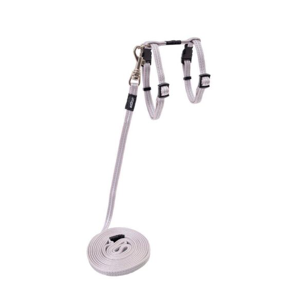 Rogz Alleycat Sele m/kobbel Silver m/refleks XS 8mmx19-30cm