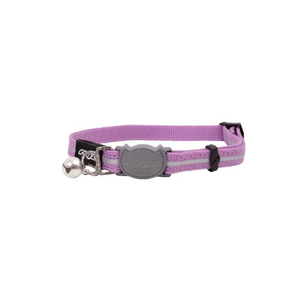 Rogz Alleycat Halsbånd Lys lilla m/refleks S 11mmx20-31cm