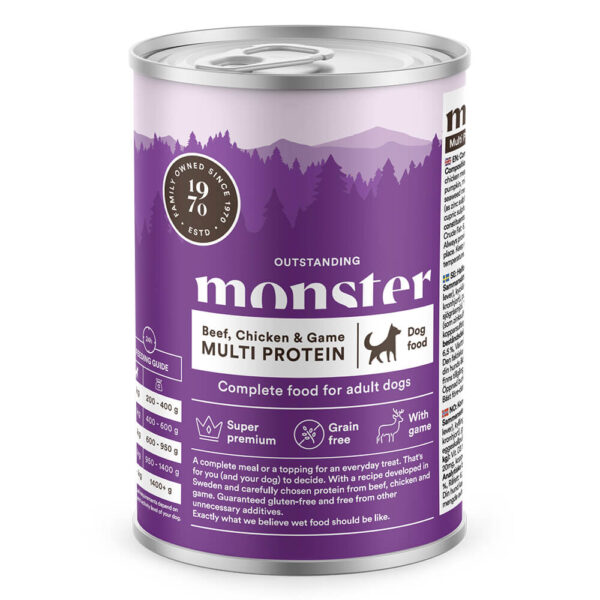 Monster Dog Multi Beef, Chicken & Game boks 400g