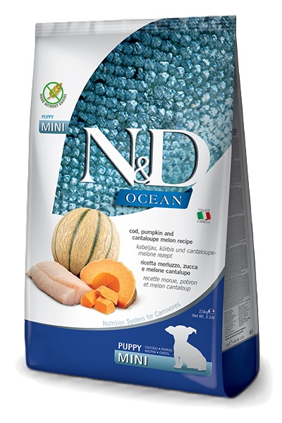 Farmina N&D Dog Ocean Cod, Pumpkin & Cantaloupe Melon Puppy Mini 7kg