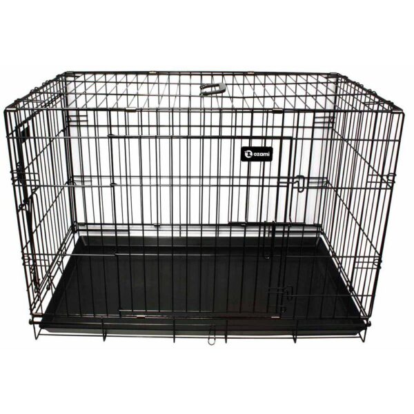 Transportbur hund svart metall 62x44,5x51,5cm
