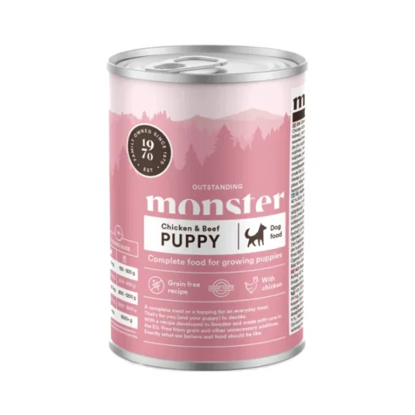 Monster Dog Puppy Chicken & Beef boks 400g