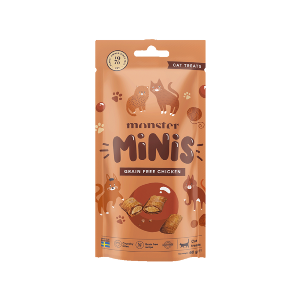 Monster Cat Minis Treats Grain Free Chicken 60g