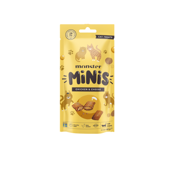 Monster Cat Minis Treats Chicken & Cheese 60g