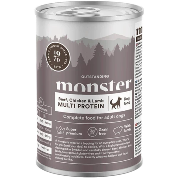 Monster Dog Multi Beef, Chicken & Lamb boks 400g