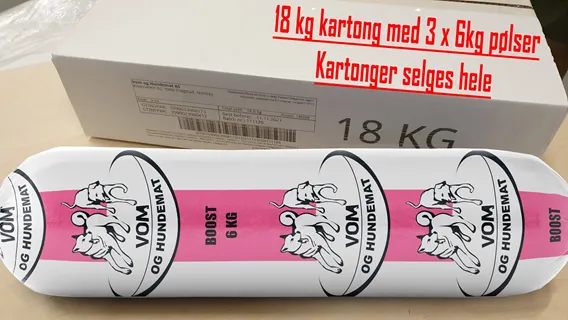 Vom og hundemat Boost 3x6kg (18kg)