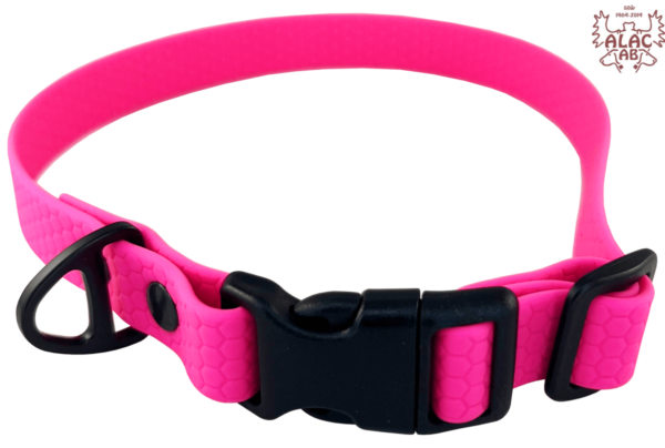 Alac Valpehalsbånd hexagon neonrosa 2x30-50cm