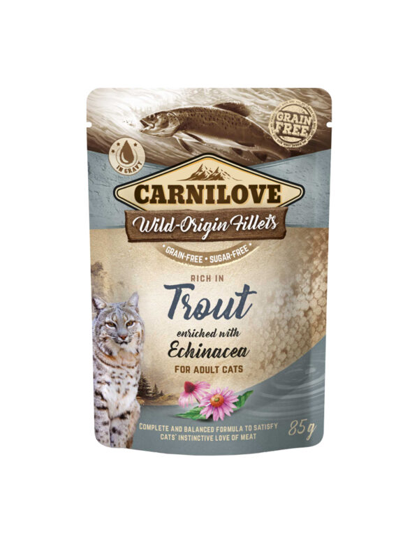 Carnilove Cat Våtfôr Pouch ørret m/Echinace 85g