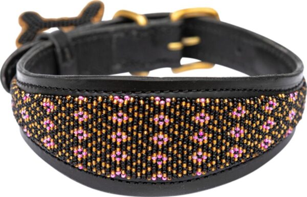 Kampuni lærhalsbånd Lucher Faraja Pink L 61x2,5-6,5cm