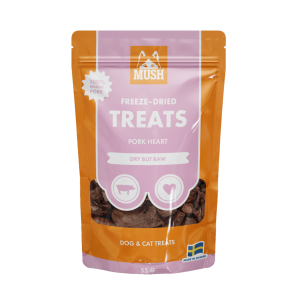 MUSH Freeze-dried Treats Grisehjerte 50g