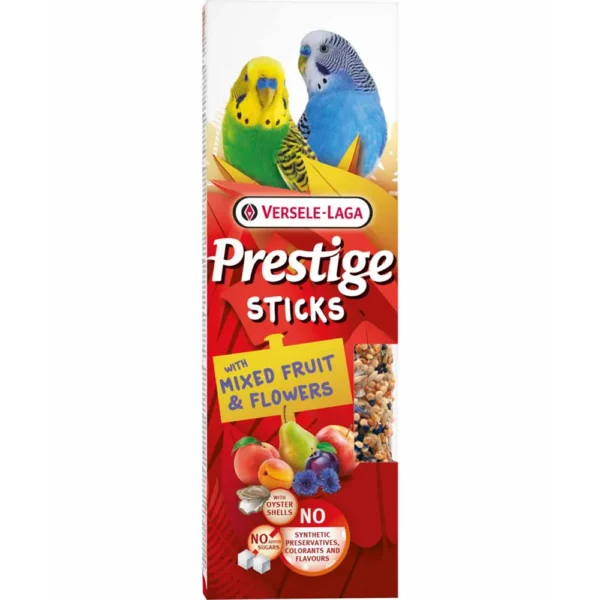 Prestige Sticks Undulat/parakitt frukt/blomster 60g