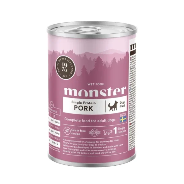 Monster Dog Adult Single Pork boks 400g