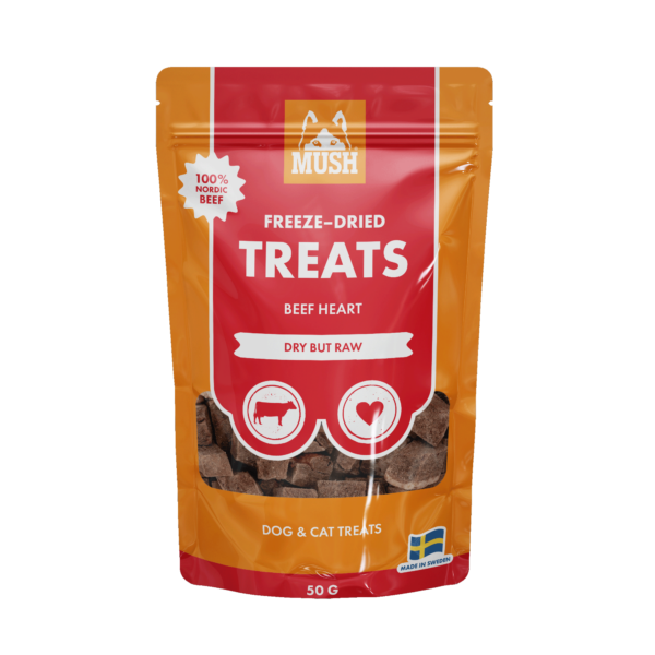 MUSH Freeze-dried Treats Storfehjerte 50g