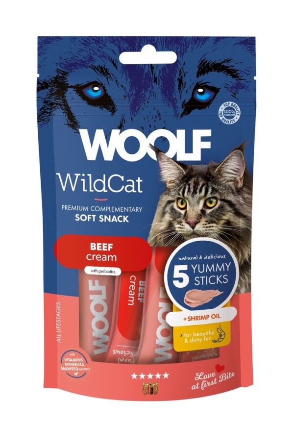 Woolf Wildcat Cream Beef+Shrimp Oil 5pk