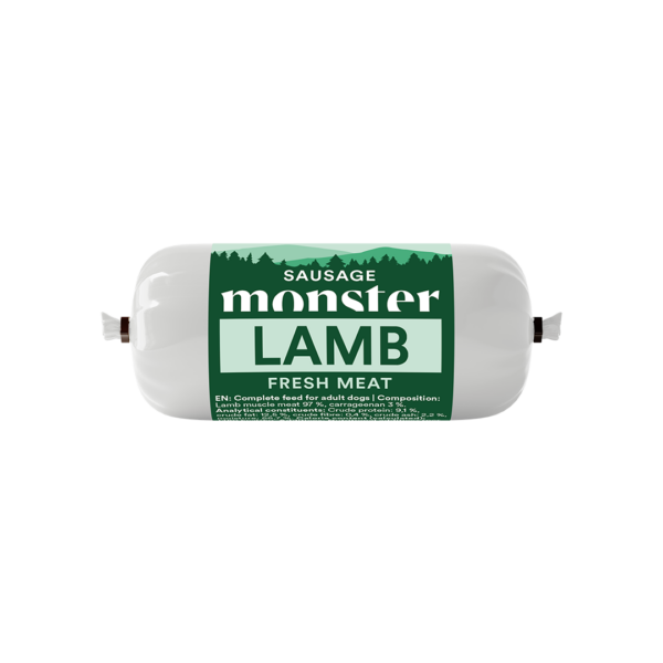 Monster Dog Sausage Single Protein Lamb 80g