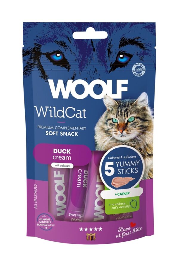 Woolf Wildcat Cream Duck+Catnip 5pk