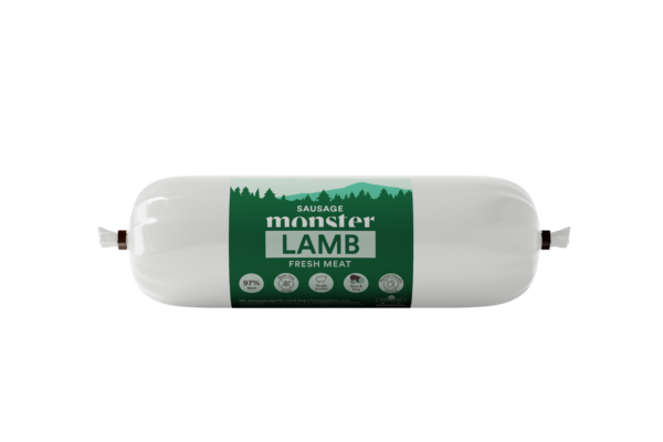 Monster Dog Sausage Single Protein Lamb 400g