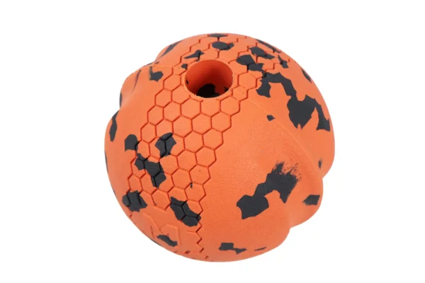 Non-Stop Dogwear Ball, oransje/sort 70x70mm