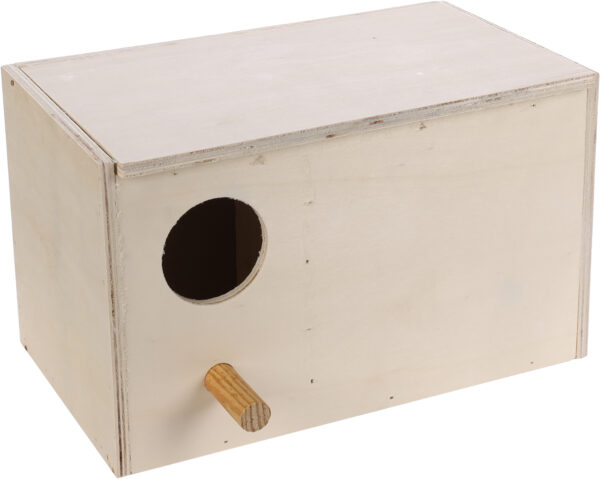 Redekasse til undulat og små parakitter m/grop 25x15x15cm