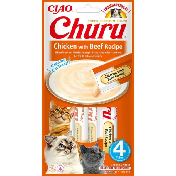 Churu Cat Chicken with Beef 4stk