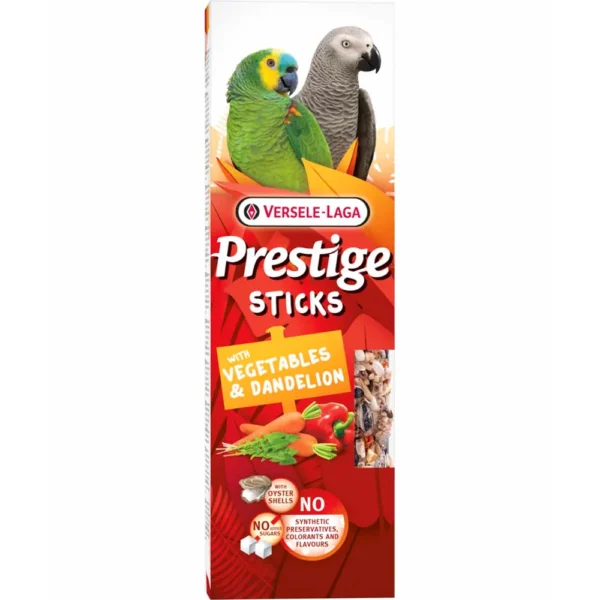 Prestige Sticks Papegøye Grønnsaker/løvetann 2x140g